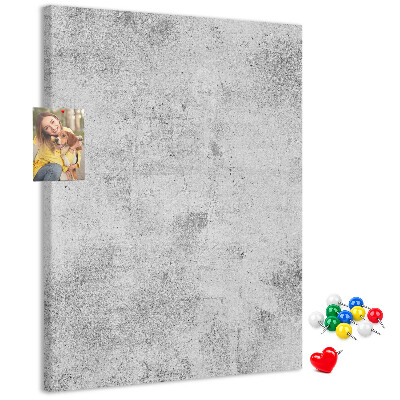Pinnwand in minimalistischem Grau mit Betonstruktur