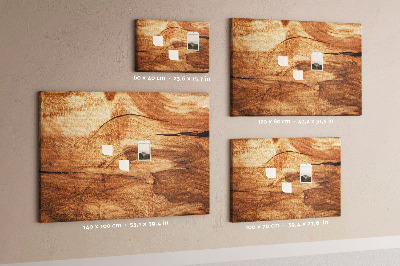 Bilder mit Korkrückwand mit natürlicher Holzmaserung in warmen Farbtönen