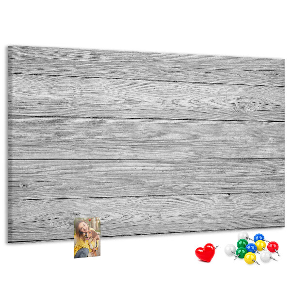 Bilder mit Korkrückwand Holzstruktur in Grautönen
