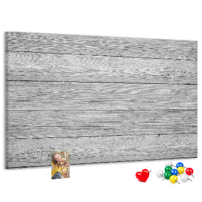 Bilder mit Korkrückwand Holzstruktur in Grautönen