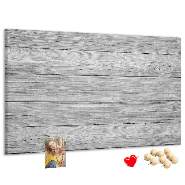 Bilder mit Korkrückwand Holzstruktur in Grautönen