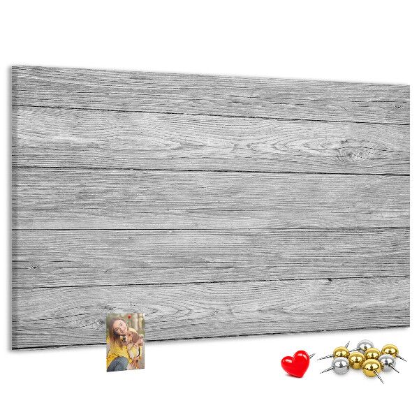 Bilder mit Korkrückwand Holzstruktur in Grautönen
