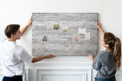 Bilder mit Korkrückwand Holzstruktur in Grautönen