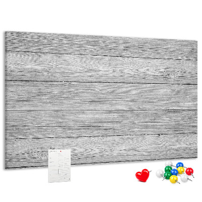 Bilder mit Korkrückwand Holzstruktur in Grautönen