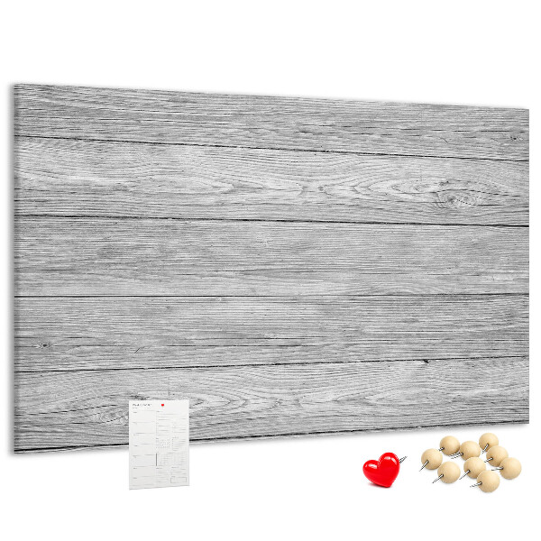 Bilder mit Korkrückwand Holzstruktur in Grautönen