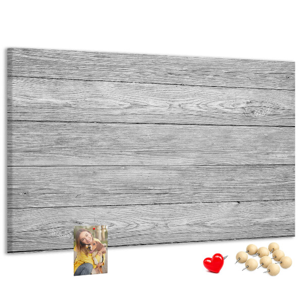 Bilder mit Korkrückwand Holzstruktur in Grautönen