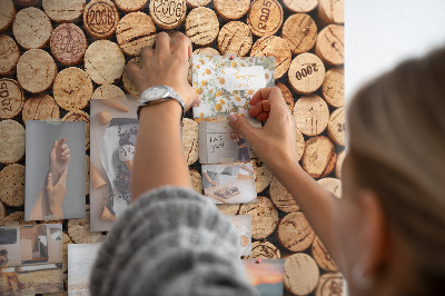 Korktafel aus Naturkork in verschiedenen Farbtönen