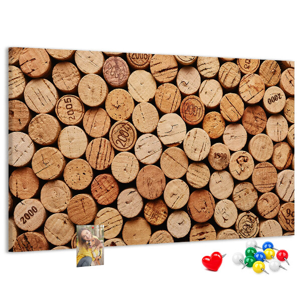 Korktafel aus Naturkork in verschiedenen Farbtönen
