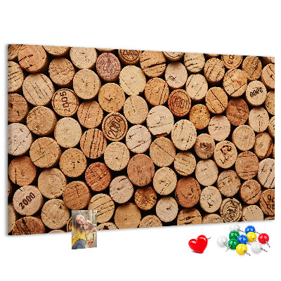 Korktafel aus Naturkork in verschiedenen Farbtönen