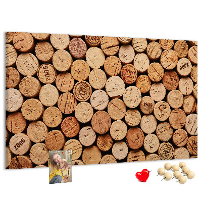 Korktafel aus Naturkork in verschiedenen Farbtönen