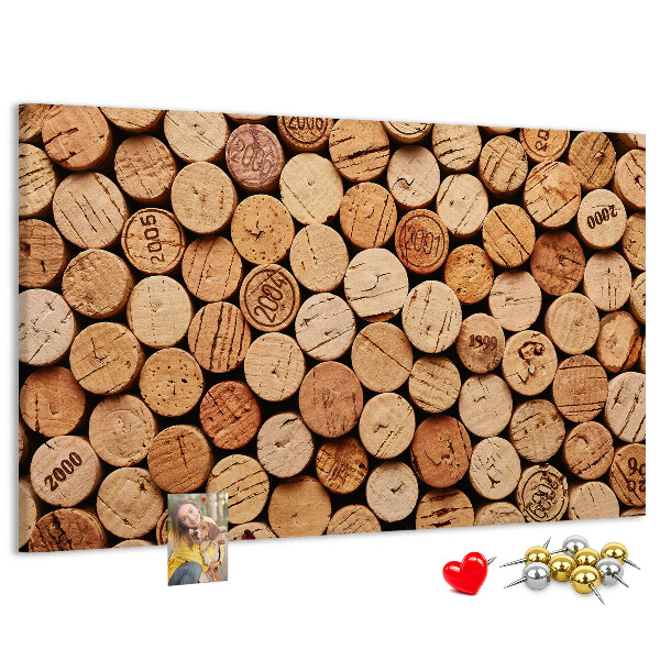 Korktafel aus Naturkork in verschiedenen Farbtönen
