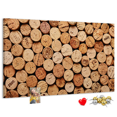Korktafel aus Naturkork in verschiedenen Farbtönen