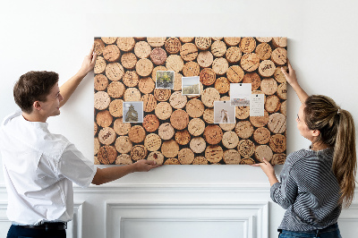 Korktafel aus Naturkork in verschiedenen Farbtönen