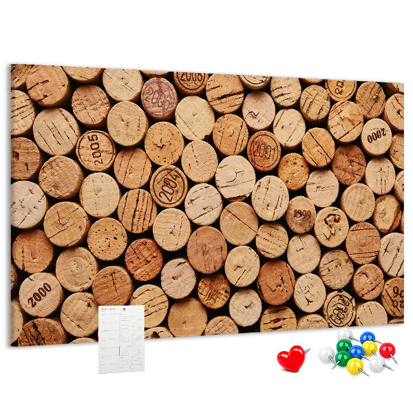 Korktafel aus Naturkork in verschiedenen Farbtönen