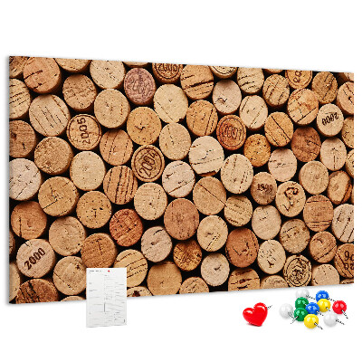 Korktafel aus Naturkork in verschiedenen Farbtönen