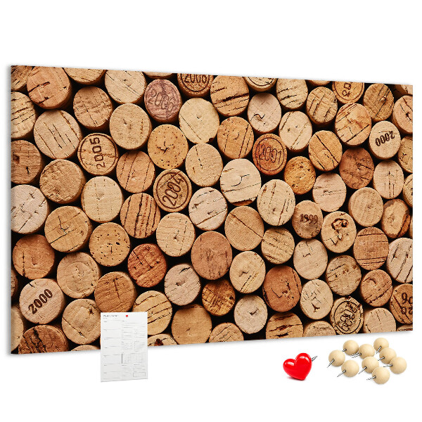 Korktafel aus Naturkork in verschiedenen Farbtönen