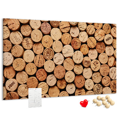 Korktafel aus Naturkork in verschiedenen Farbtönen