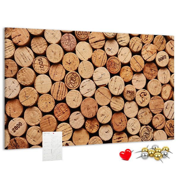 Korktafel aus Naturkork in verschiedenen Farbtönen