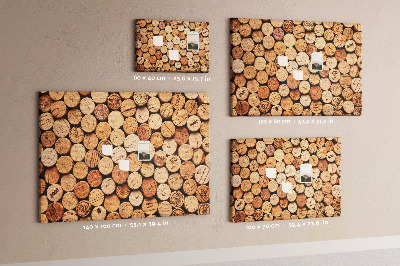 Korktafel aus Naturkork in verschiedenen Farbtönen