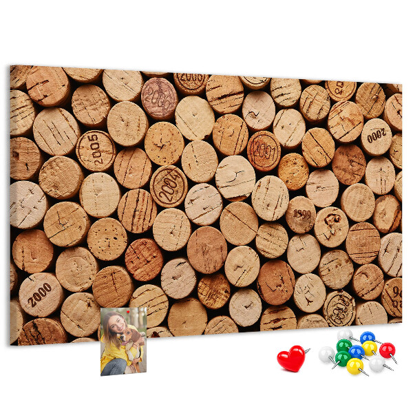 Korktafel aus Naturkork in verschiedenen Farbtönen