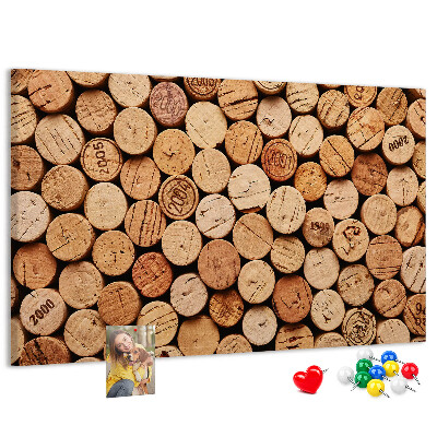 Korktafel aus Naturkork in verschiedenen Farbtönen