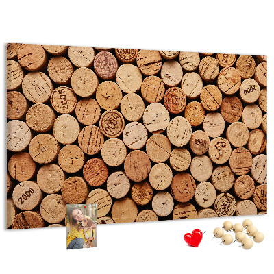Korktafel aus Naturkork in verschiedenen Farbtönen