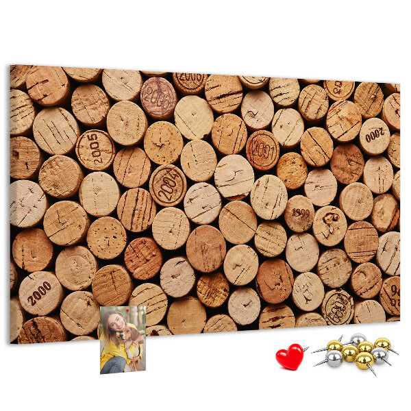 Korktafel aus Naturkork in verschiedenen Farbtönen