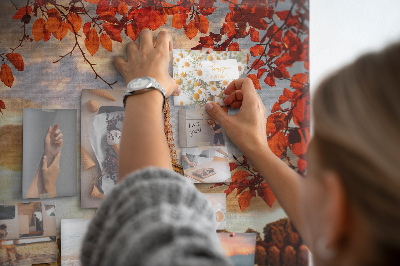 Bild mit Korkrückwand Eiffelturm in herbstlicher Kulisse