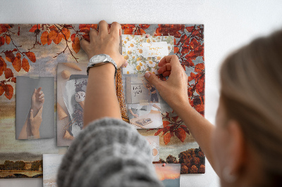 Bild mit Korkrückwand Eiffelturm in herbstlicher Kulisse