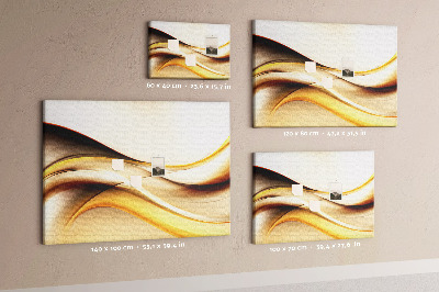 Korkbild goldene Wellen auf neutralem Hintergrund