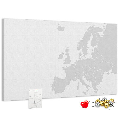 Korktafel Karte von Europa zur Markierung von Standorten
