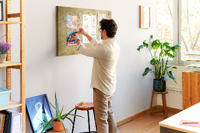 Korkbild antike Weltkarte mit Kontinenten