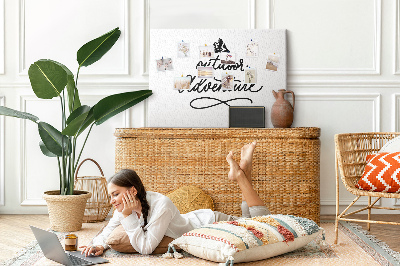 Bild mit Korkrückwand Motiv Outdoor-Abenteuer mit Bergen