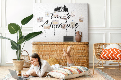 Bild mit Korkrückwand Motiv Zeit für ein Abenteuer im Wald