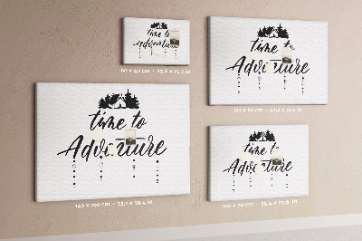 Bild mit Korkrückwand Motiv Zeit für ein Abenteuer im Wald