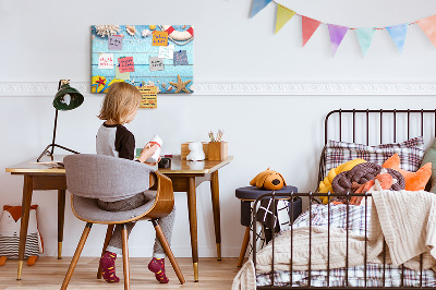 Bilder mit Korkrückwand sommerliches Meeresdesign mit Muscheln und Sand