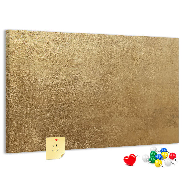 Bild mit Korkrückwand goldene Textur im minimalistischen Stil