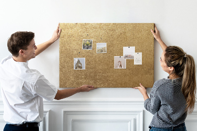 Bild mit Korkrückwand goldene Textur im minimalistischen Stil