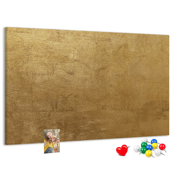 Bild mit Korkrückwand goldene Textur im minimalistischen Stil