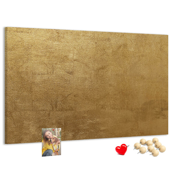 Bild mit Korkrückwand goldene Textur im minimalistischen Stil