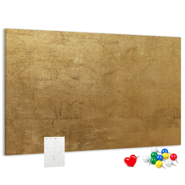 Bild mit Korkrückwand goldene Textur im minimalistischen Stil