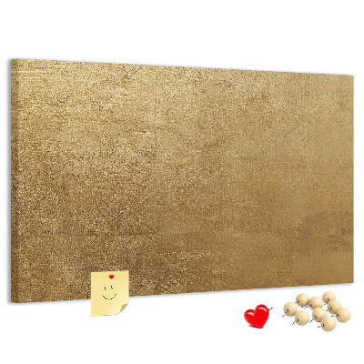 Bild mit Korkrückwand goldene Textur im minimalistischen Stil