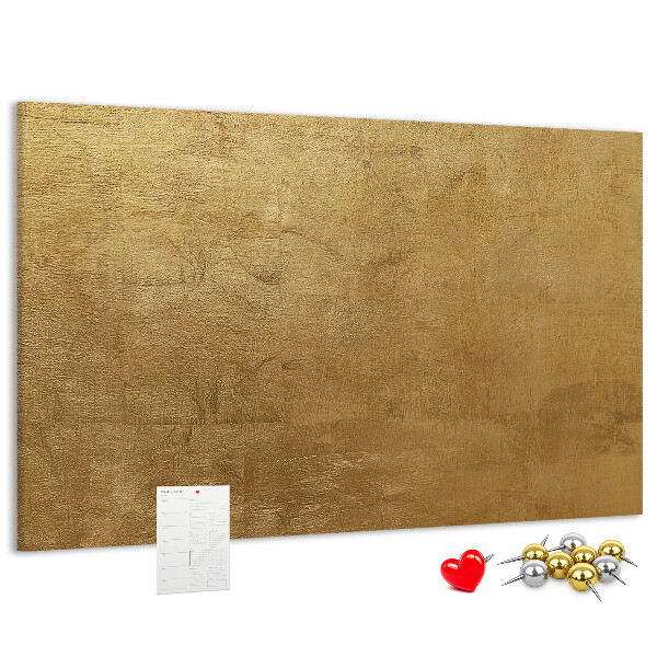 Bild mit Korkrückwand goldene Textur im minimalistischen Stil