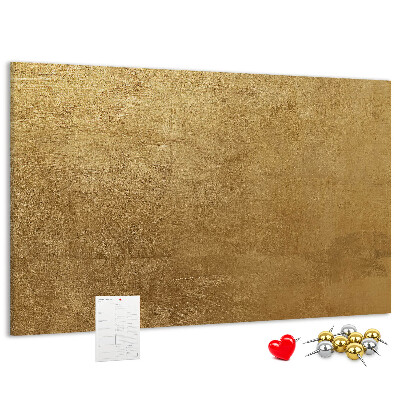 Bild mit Korkrückwand goldene Textur im minimalistischen Stil