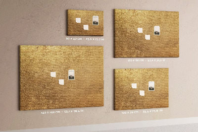 Bild mit Korkrückwand goldene Textur im minimalistischen Stil