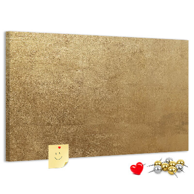 Bild mit Korkrückwand goldene Textur im minimalistischen Stil