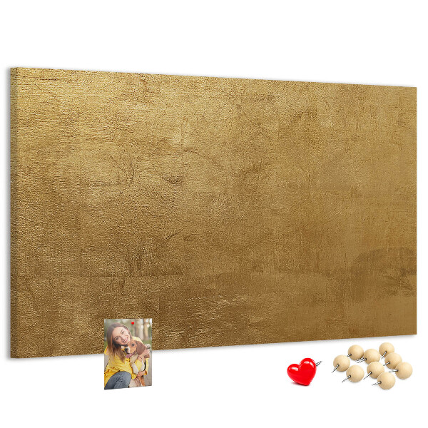 Bild mit Korkrückwand goldene Textur im minimalistischen Stil