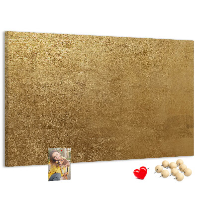 Bild mit Korkrückwand goldene Textur im minimalistischen Stil
