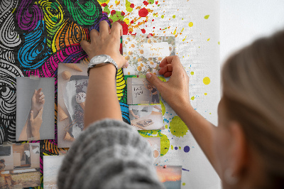 Korkbild mit dem Motiv Verstand und Kreativität in farbenfroher Harmonie