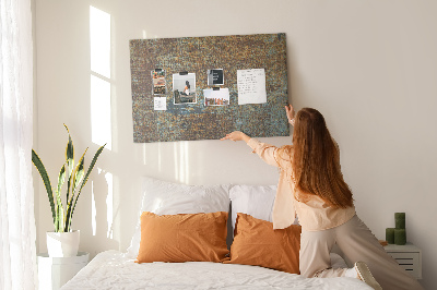 Bilder mit Korkrückwand rostige Oberfläche mit blauen Akzenten